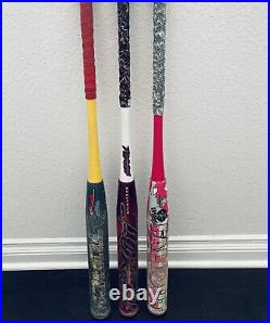 Lot Of 3 Cracked Softball Bats For Parts Only Monsta 25oz Torch Fallout ASA/USA