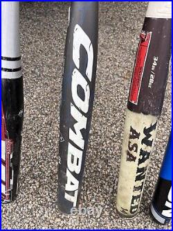 Slowpitch Softball Bats Lot Of 4 Combat Worth Easton Raw Powerwanted Composite